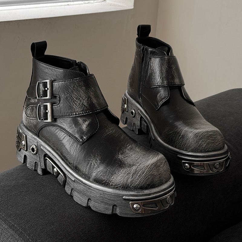大きいサイズ メンズファッション パンク ゴス プラットフォ - Fashion Men'S Boots のレビューと価格