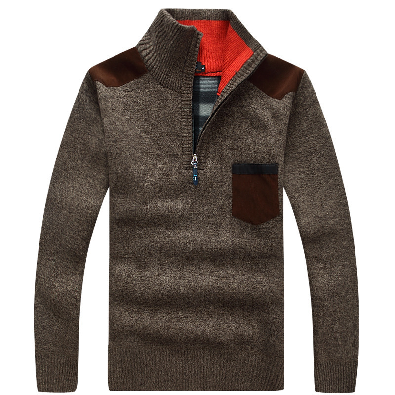 メンズウールニットセーター,厚手のカジュアルセーター,ポケッ - Turtleneck Sweater Men のレビューと価格