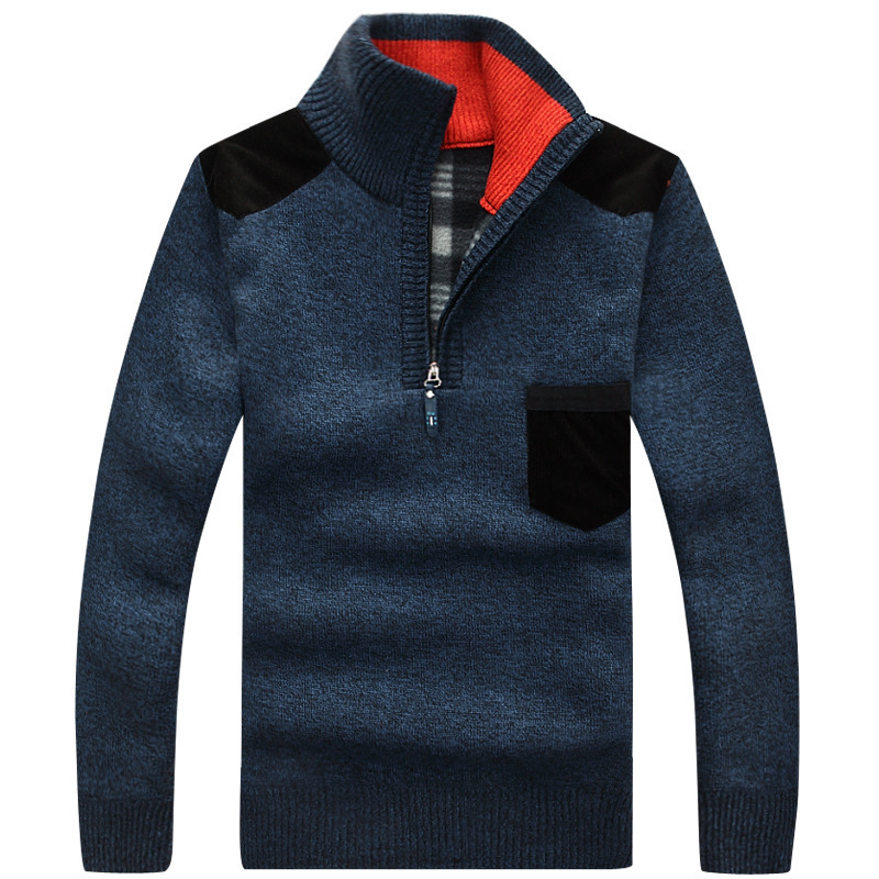 メンズウールニットセーター,厚手のカジュアルセーター,ポケッ - Turtleneck Sweater Men のレビューと価格