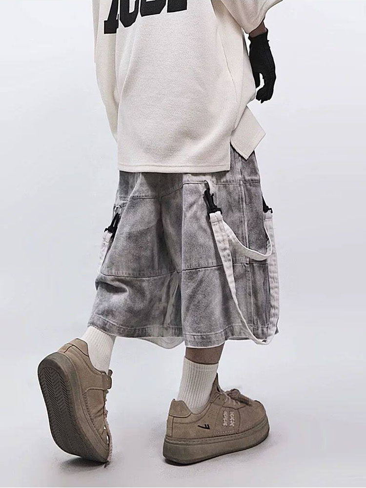 レトロヒップホップメンズリップドジーンズ夏アメリカンカジュア - Men Fashion Jeans のレビューと価格