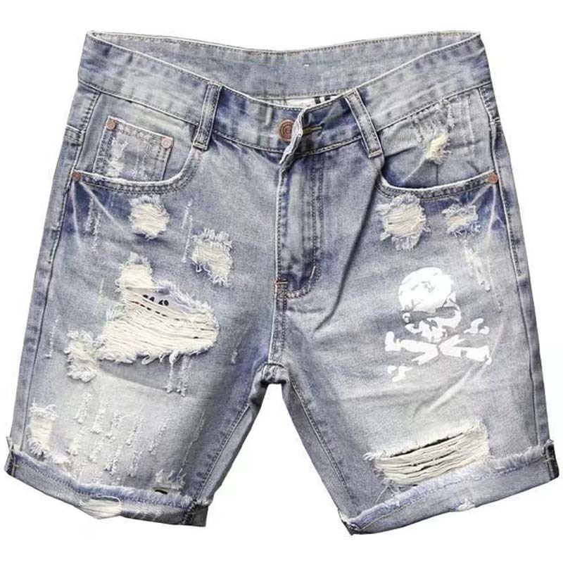 メンズの穴のある伸縮性のあるサマージーンズ,フィットしたファ - Men'S Fashion Linen Pants のレビューと価格